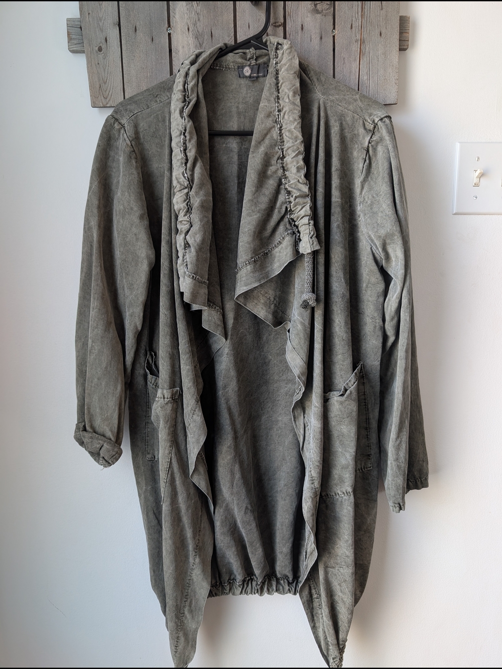 Draped Open-Front Vest